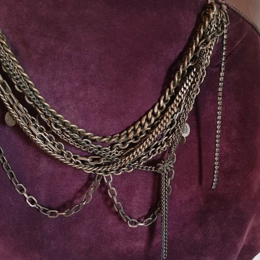 VTG Juicy Couture Y2K Plum Suede & Leather Handbag Purse